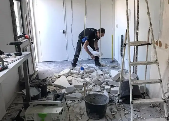 Renovatie project tijdens
